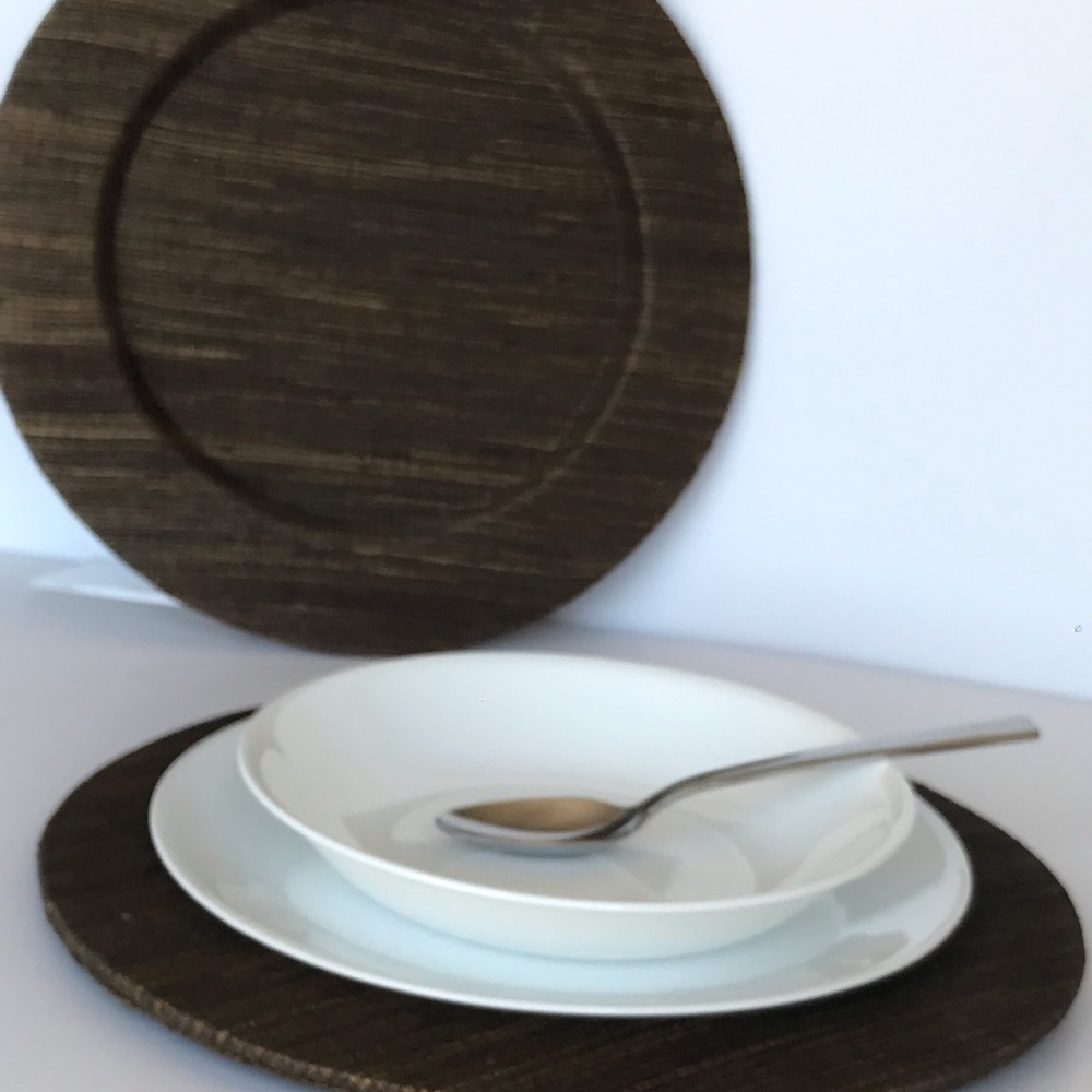 Natural Rustic Charm Organic Round 13" Charger Plates Earthy Boho Chic Set of 6
